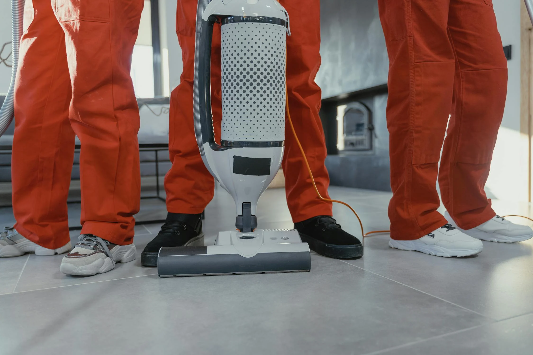 Our professional cleaning team at work